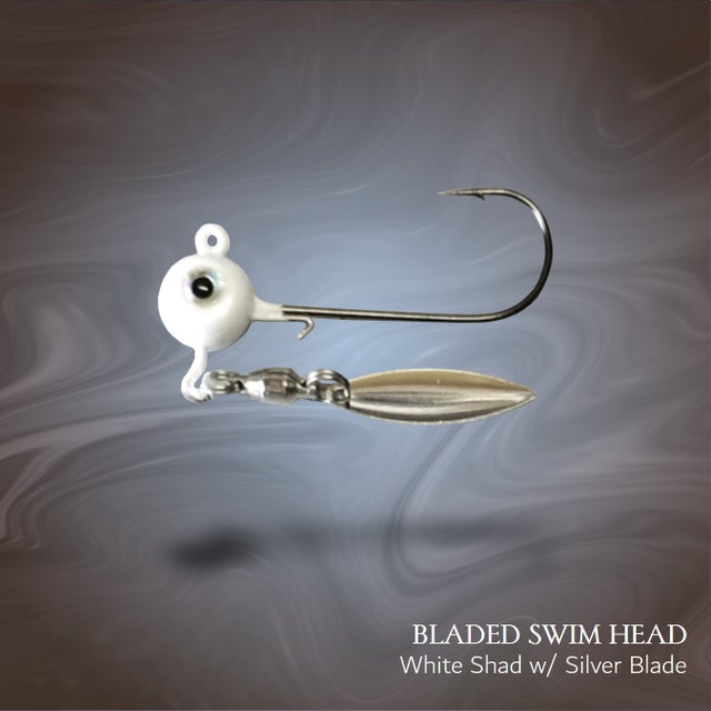 Bladed Swim Head - White Shad